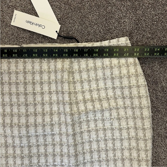 Calvin Klein Womens Tweed Textured Suit Skirt Back Slit Plus Size 18 W - NWT $89 - Picture 8 of 15
